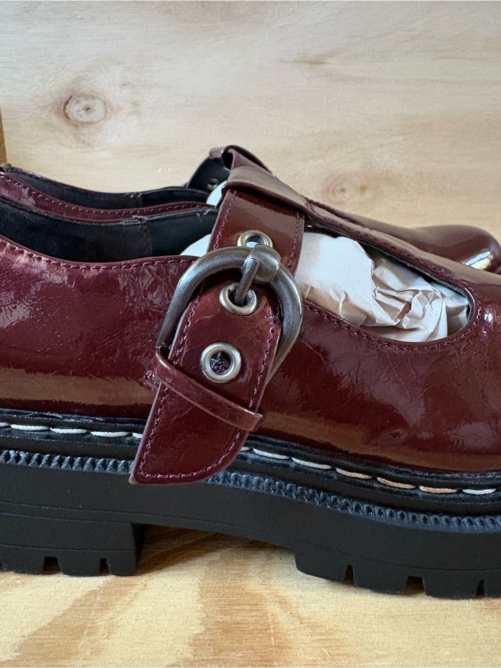 Circus by Sam Edelman Glossy Burgundy Mary Jane Clogs - Picture 7 of 7